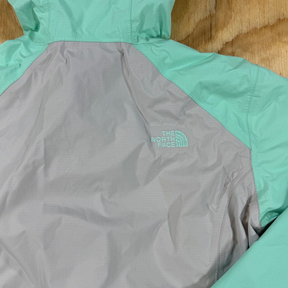 The North Face DryVent Rain Jacket Women's S Grey Mint Green Hooded Gorpcore - Picture 9 of 10